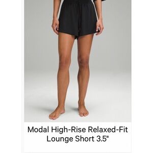 Lululemon Modal High-Rise Relaxed-Fit Lounge Shorts — Black